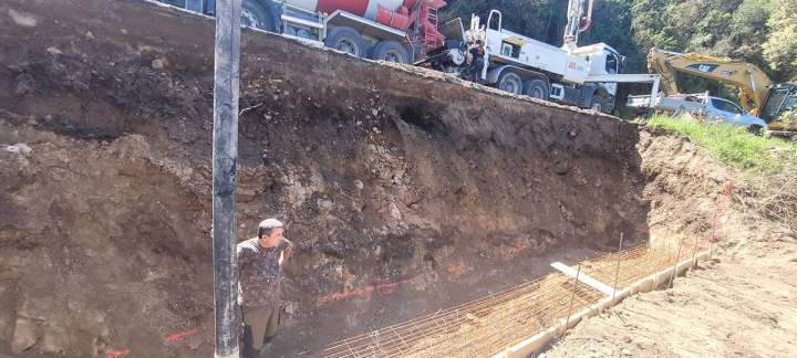 Fondation pour enrochement